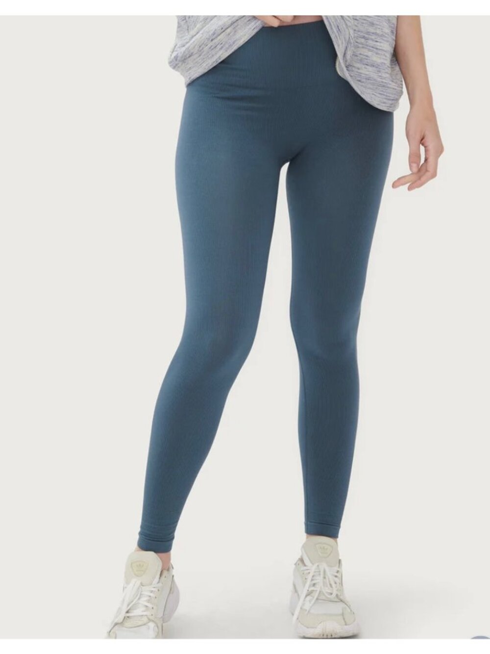 NWT HATCH The Body Rib Legging slate blue turquoise SZ XS belly29